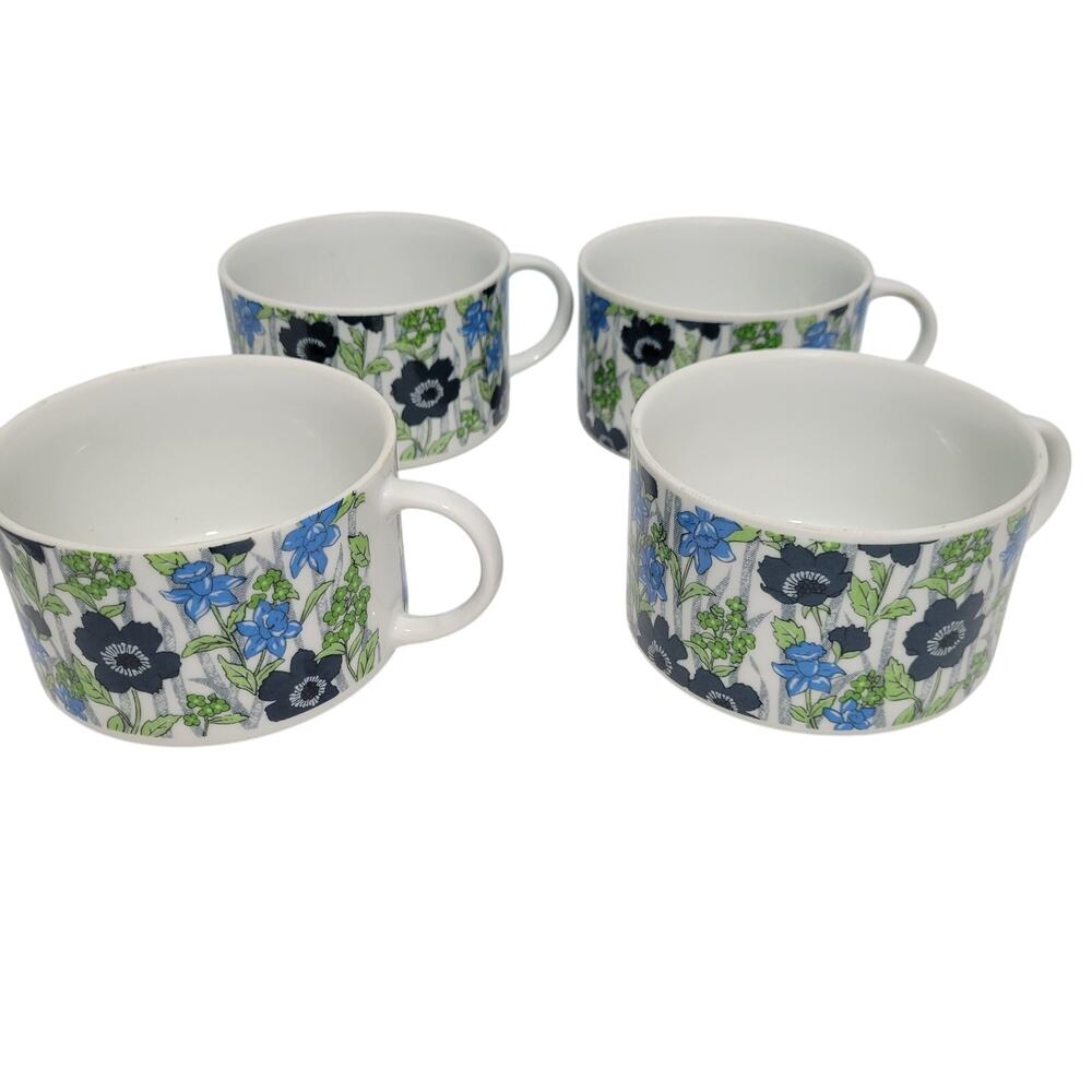 Vintage Flower Garden 4 Fine China  Mug 1970"s R6784 Made in Japan 112025-1TClo